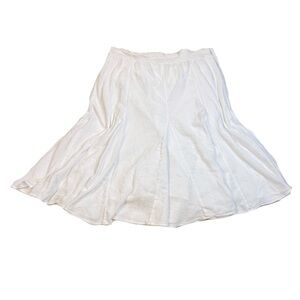 Cream Cotton Smocked Waist Flowy Midi Skirt – Stamp 10